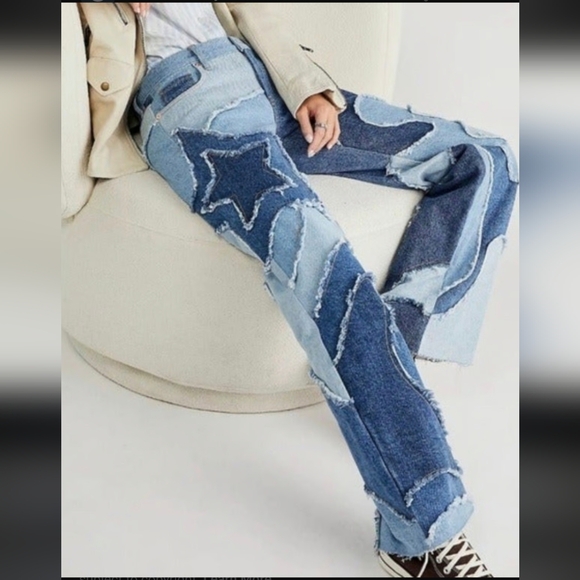 Supernova Patchwork Star Jeans Free People - Picture 5 of 10